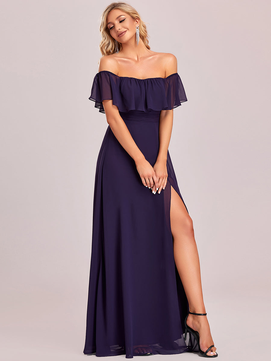 a line strapless long dark purple bridesmaid dresses