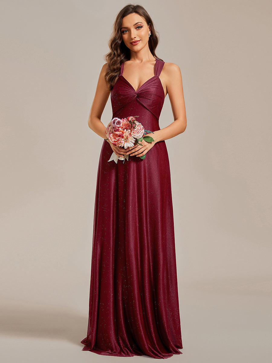 Burgundy sparkly bridesmaid on sale dress