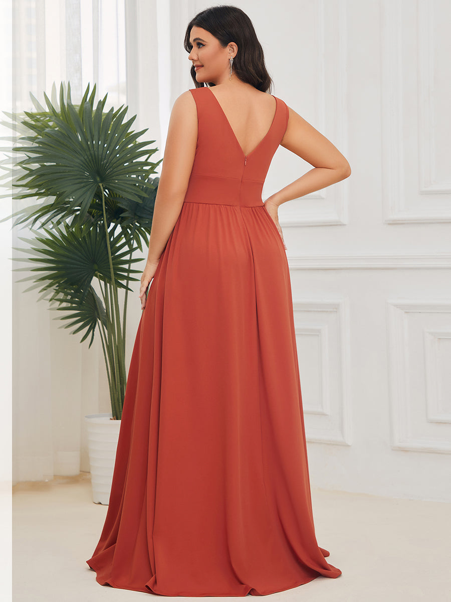 Deep Coral Bridesmaids Dress