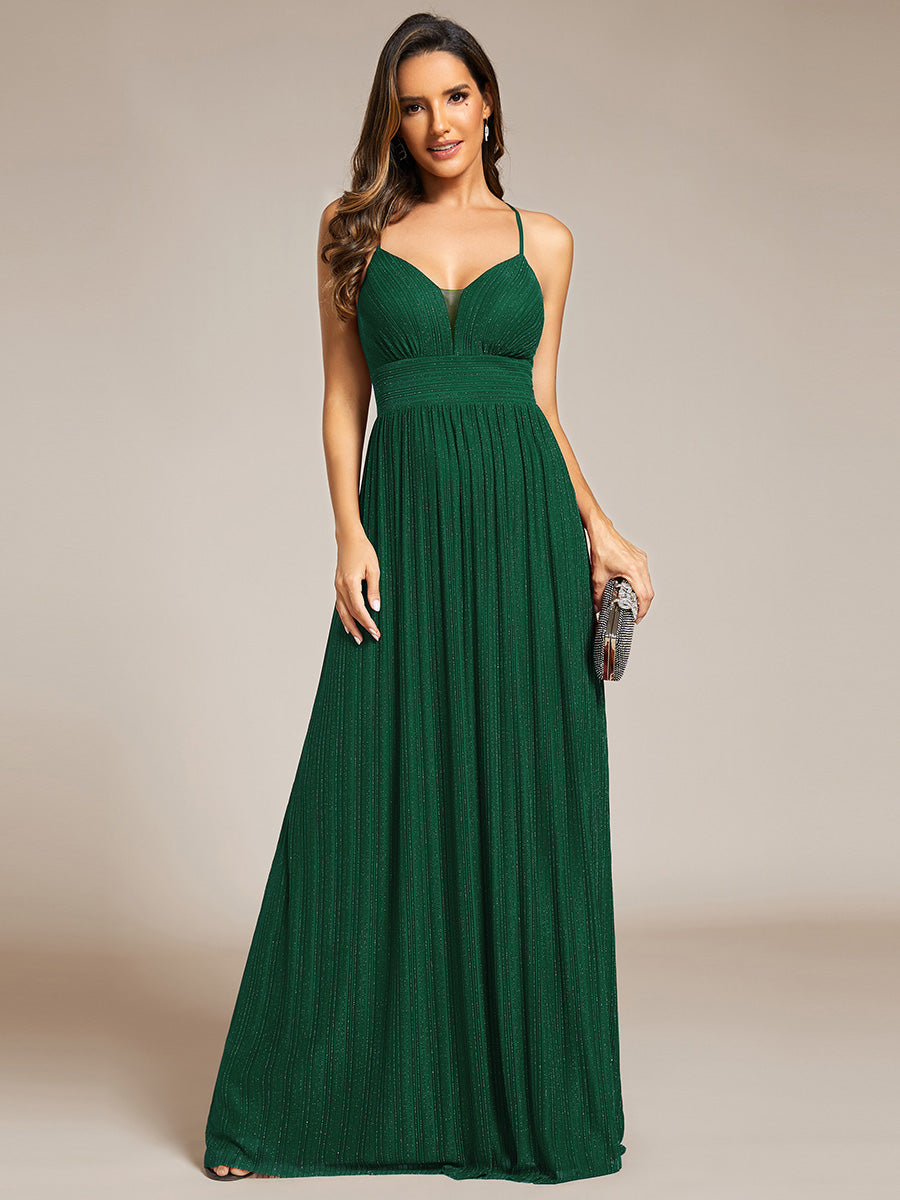 Sparkle Sleeveless Backless Cross Strap Wholesale Formal Evening Dress