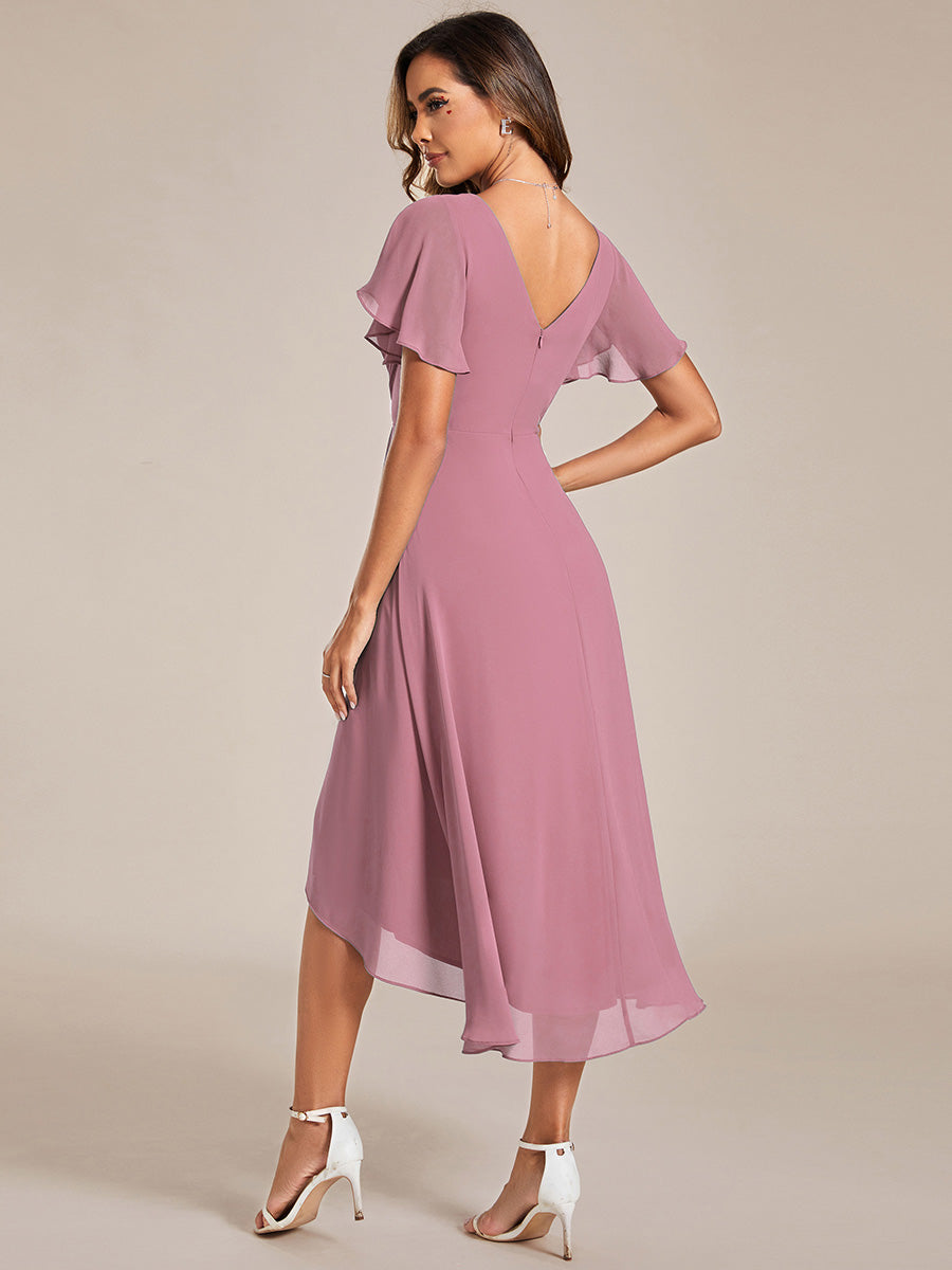 Color=Orchid | Pleated Ruffles Chiffon Wholesale Wedding Guest Dresses-Orchid 62