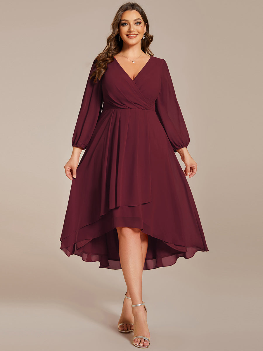 Burgundy plus size cocktail dress hotsell