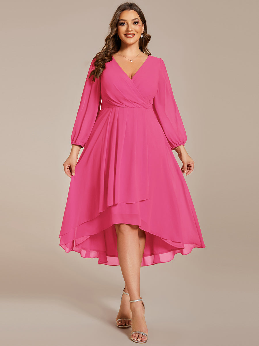 Hot pink plus size cocktail dress best sale