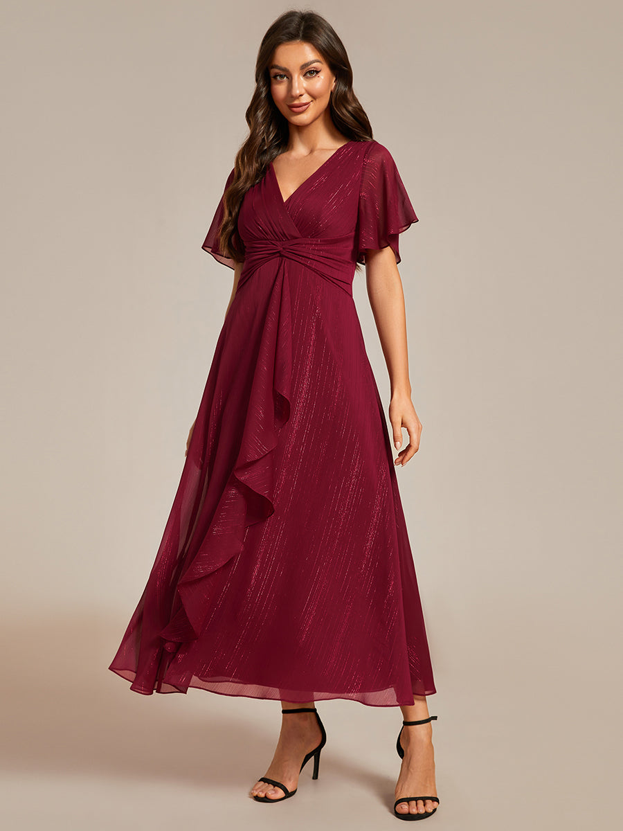 Wedding guest dress shops with short sleeves