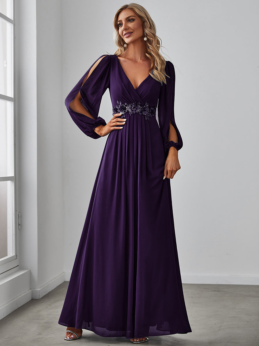 Floor Length Deep V Neck Wholesale Formal Dresses