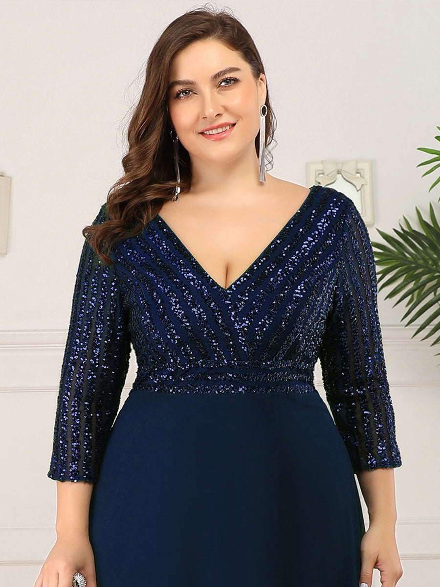 Wholesale Sequin Evening Dresses Formal Party Dress Plus Size Shiny