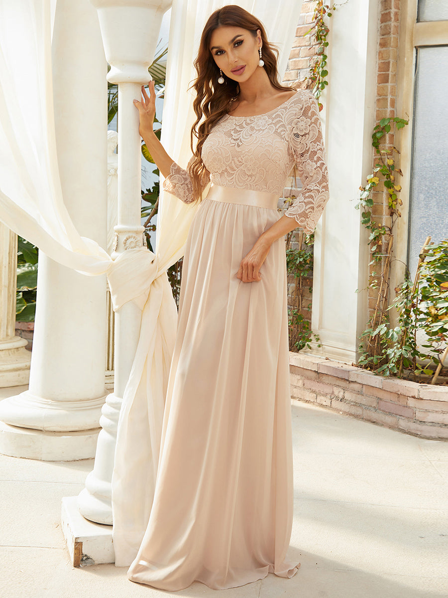 Hot Sale Wholesale Bridesmaid Dresses for Women Long Lace Sleeve