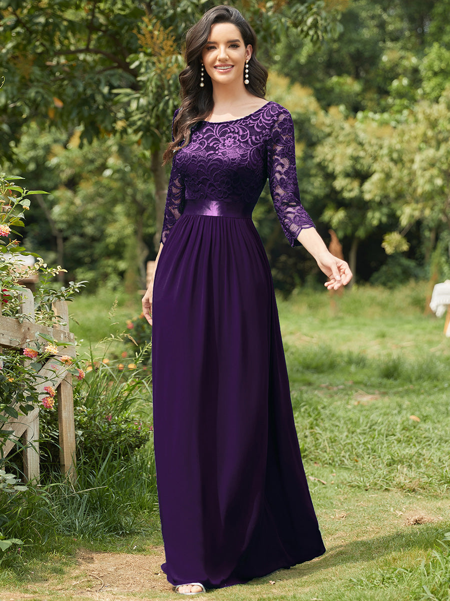 Purple lace bridesmaid dresses hotsell