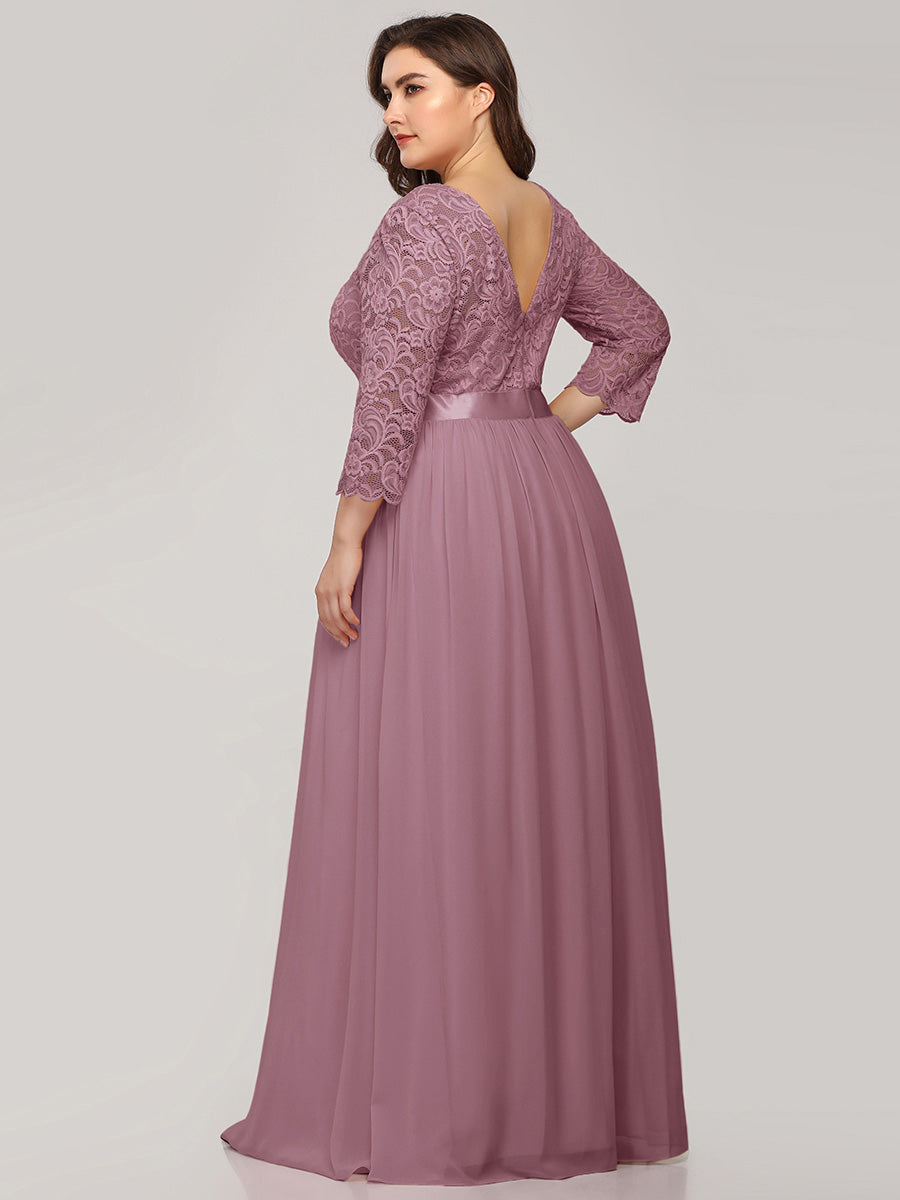 plus size old rose gown