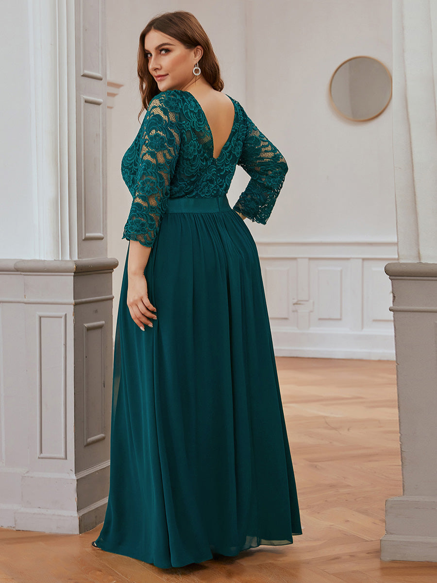 Plus Size Teal Bridesmaid Dress