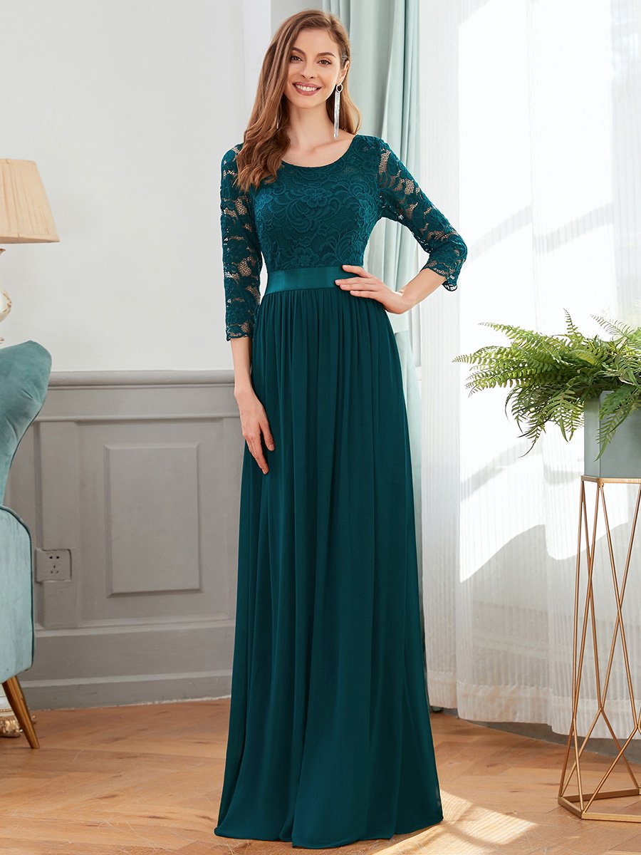 Long sleeve teal dress best sale