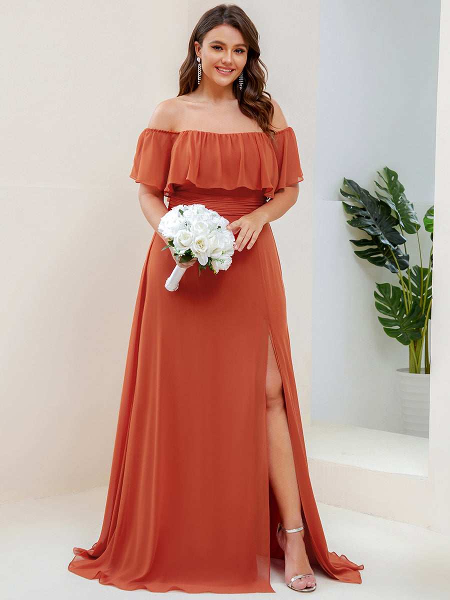 Color=Burnt Orange | womens-a-line-off-shoulder-ruffle-thigh-split-bridesmaid-dresses-es00969-2-Burnt Orange 25