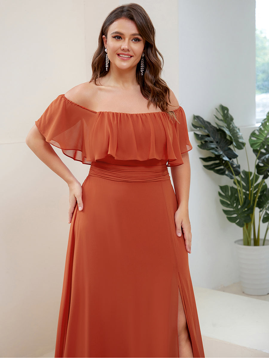 Color=Burnt Orange | womens-a-line-off-shoulder-ruffle-thigh-split-bridesmaid-dresses-es00969-2-Burnt Orange 23