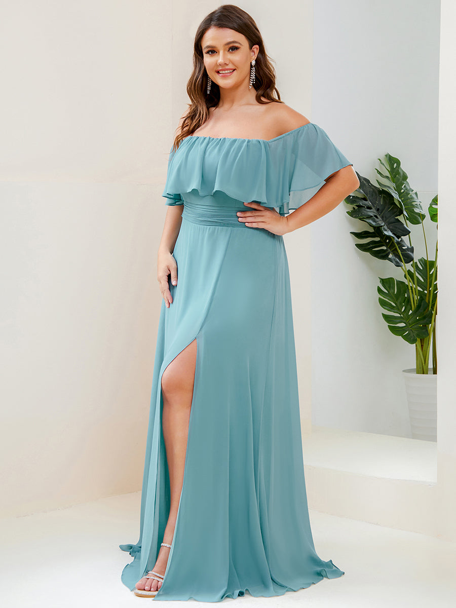 Color=Light teal | womens-a-line-off-shoulder-ruffle-thigh-split-bridesmaid-dresses-es00969-2-Light teal 39