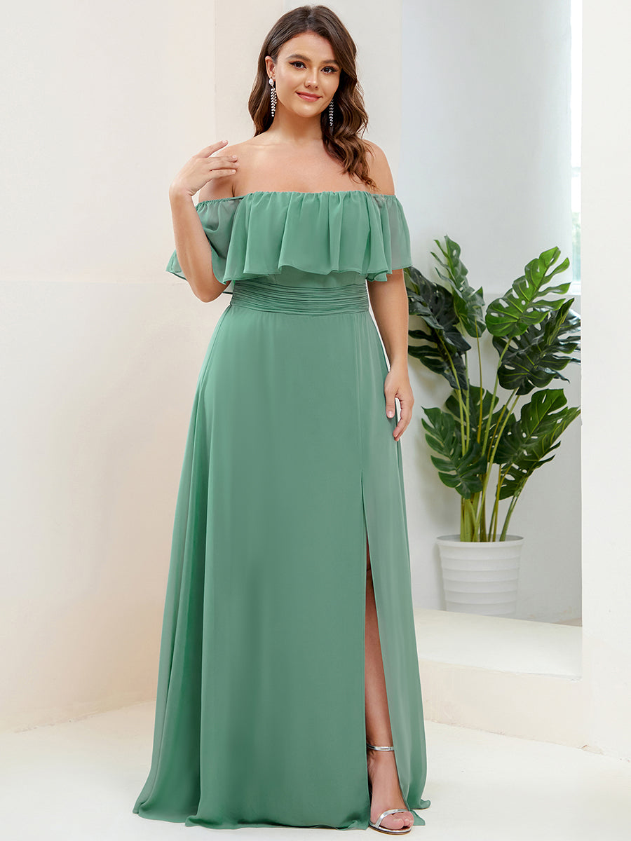 Color=Green Bean | womens-a-line-off-shoulder-ruffle-thigh-split-bridesmaid-dresses-es00969-2-Green Bean 70