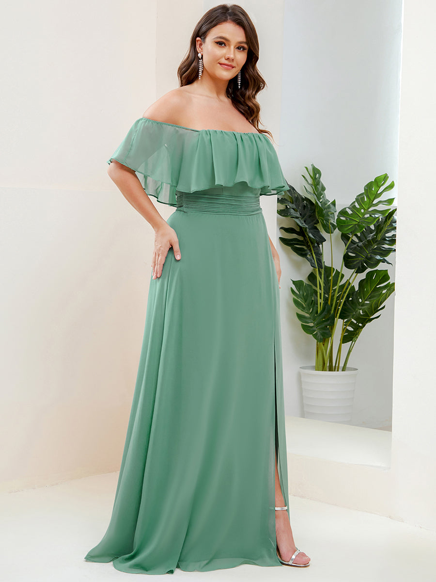 Color=Green Bean | womens-a-line-off-shoulder-ruffle-thigh-split-bridesmaid-dresses-es00969-2-Green Bean 68