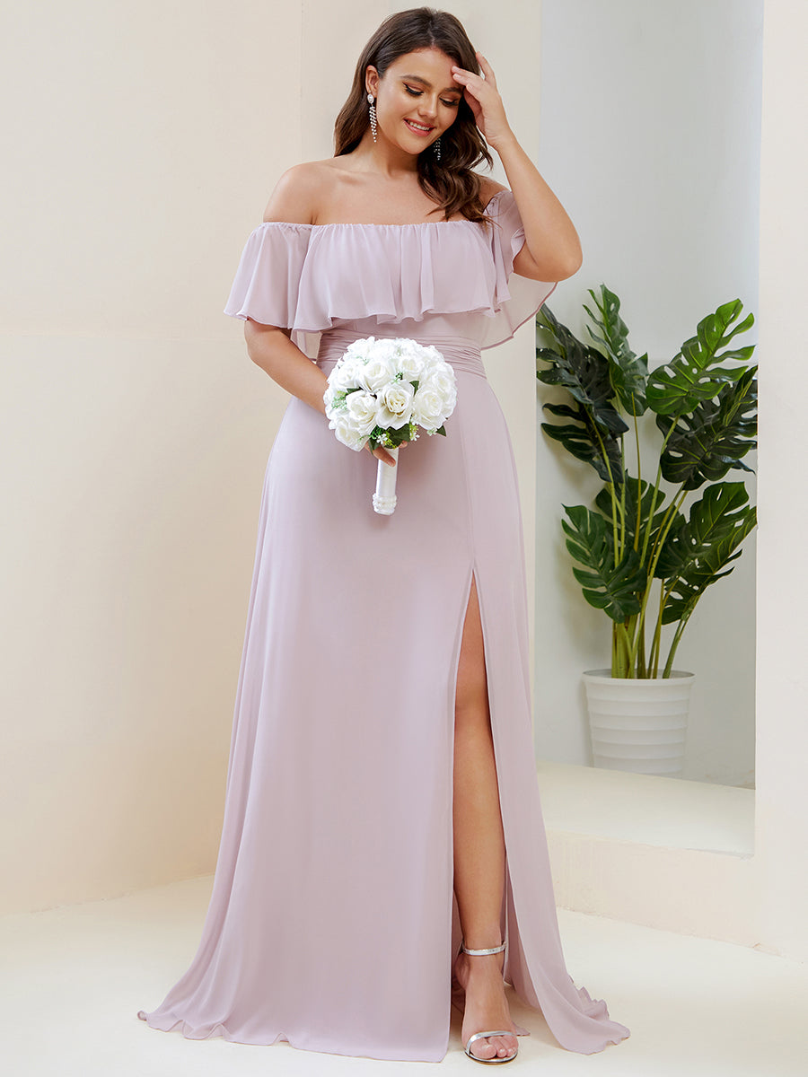 Color=Lilac | womens-a-line-off-shoulder-ruffle-thigh-split-bridesmaid-dresses-es00969-2-Lilac 80