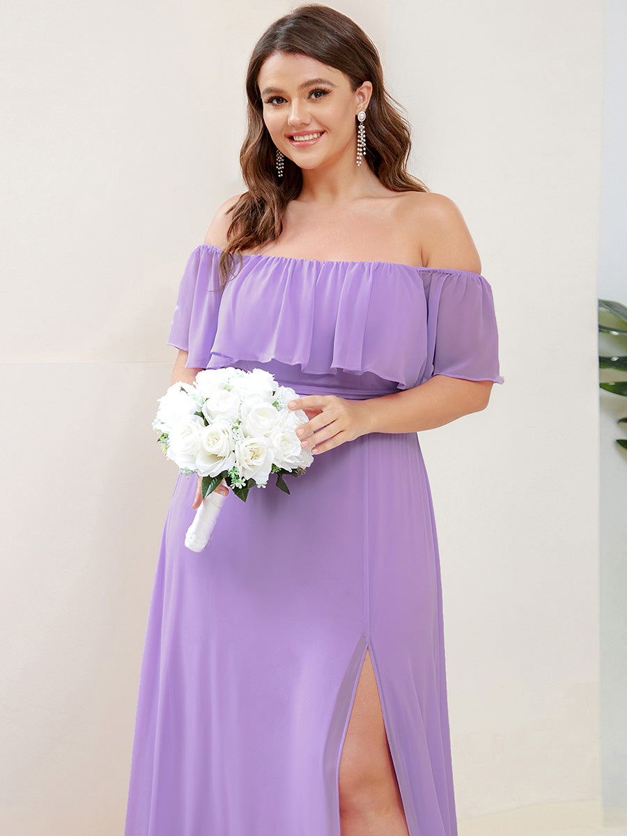 Color=Lavender | womens-a-line-off-shoulder-ruffle-thigh-split-bridesmaid-dresses-es00969-2-Lavender 83