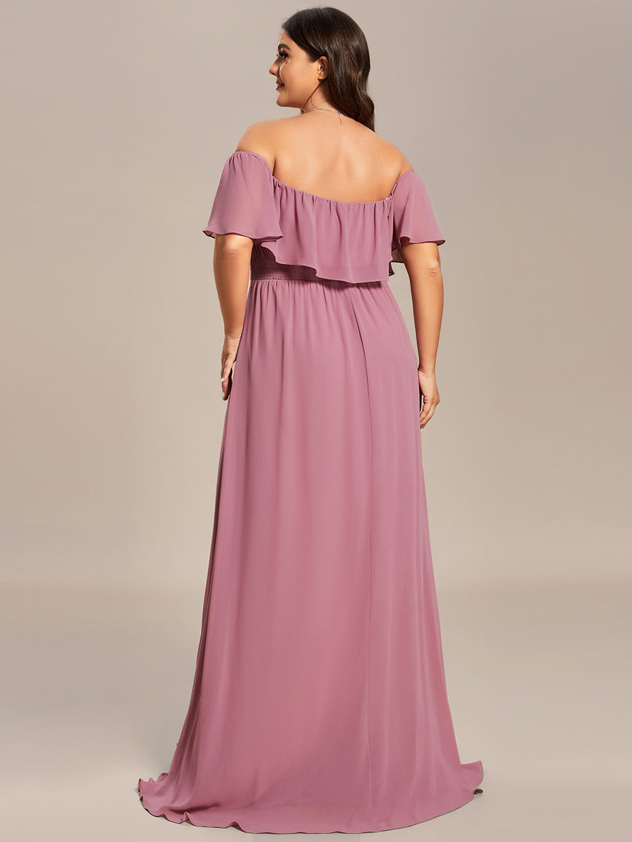 Color=Purple Orchid | womens-a-line-off-shoulder-ruffle-thigh-split-bridesmaid-dresses-es00969-2-Purple Orchid 102