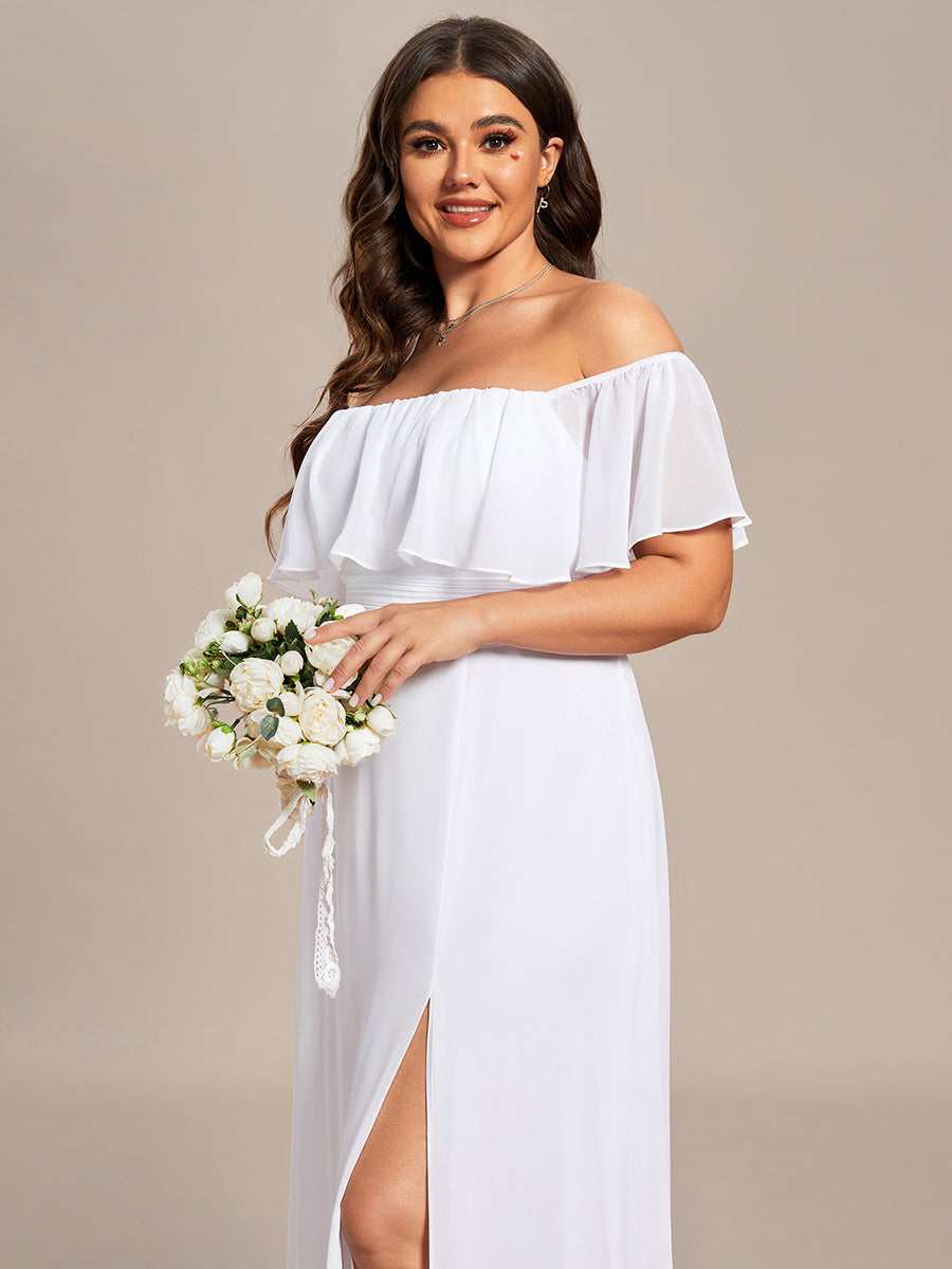 Color=White | womens-a-line-off-shoulder-ruffle-thigh-split-bridesmaid-dresses-es00969-2-White 118