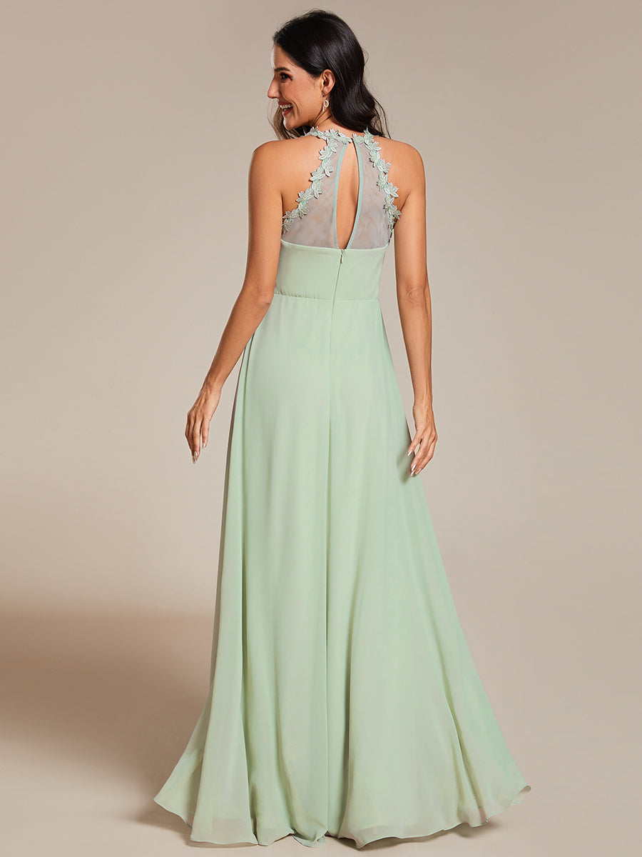 Mint green halter neck dress best sale