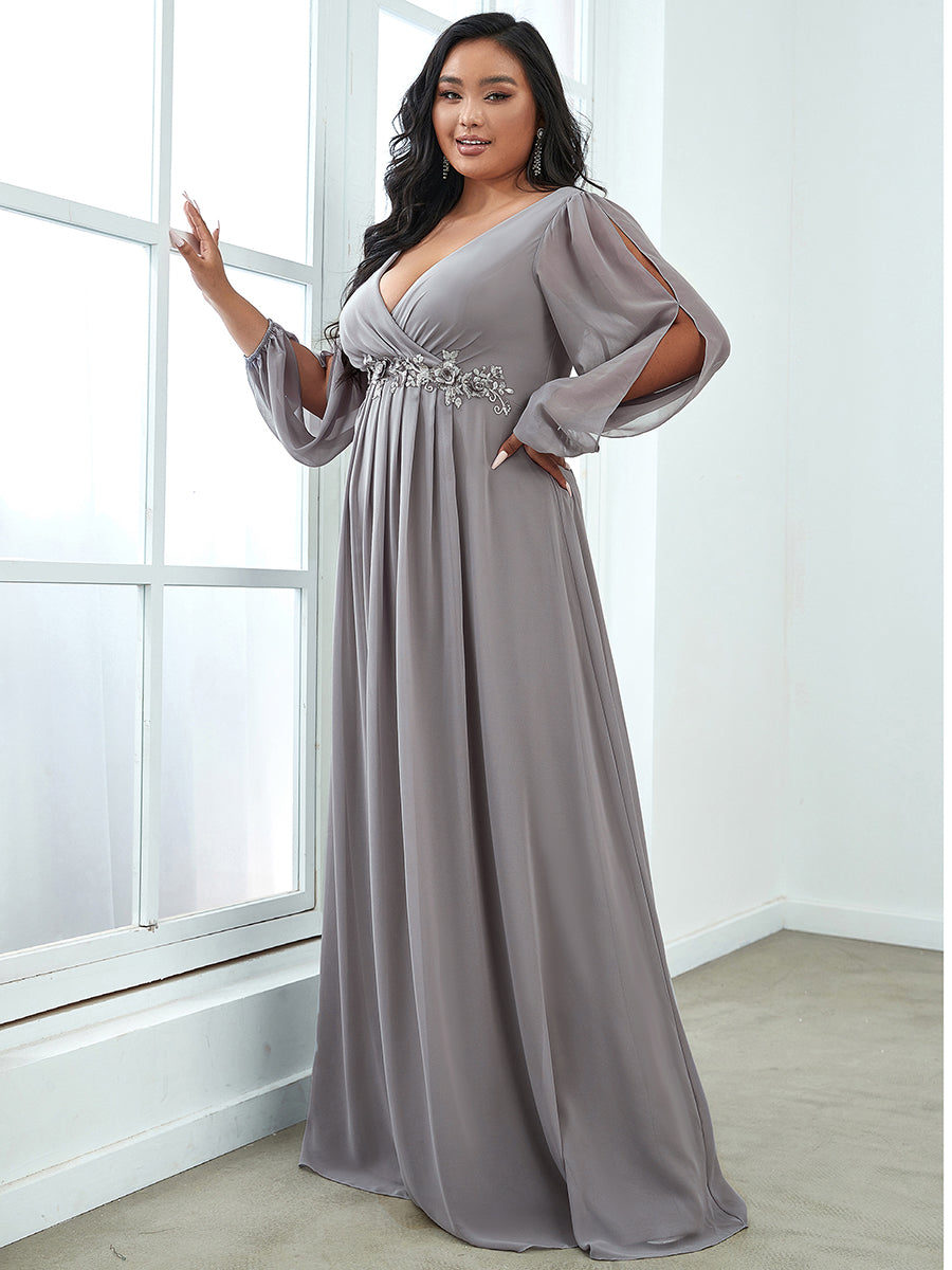 Evening Dress | Appliqued Plus Size ...