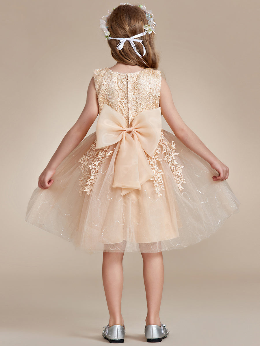 Champagne colored little hot sale girl dresses