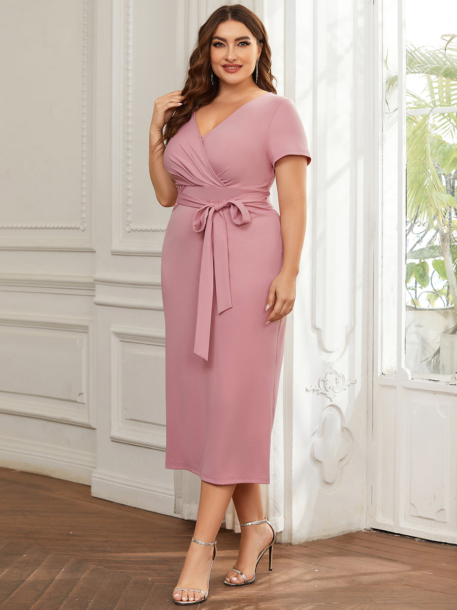 Plus size 2024 dusty rose dress