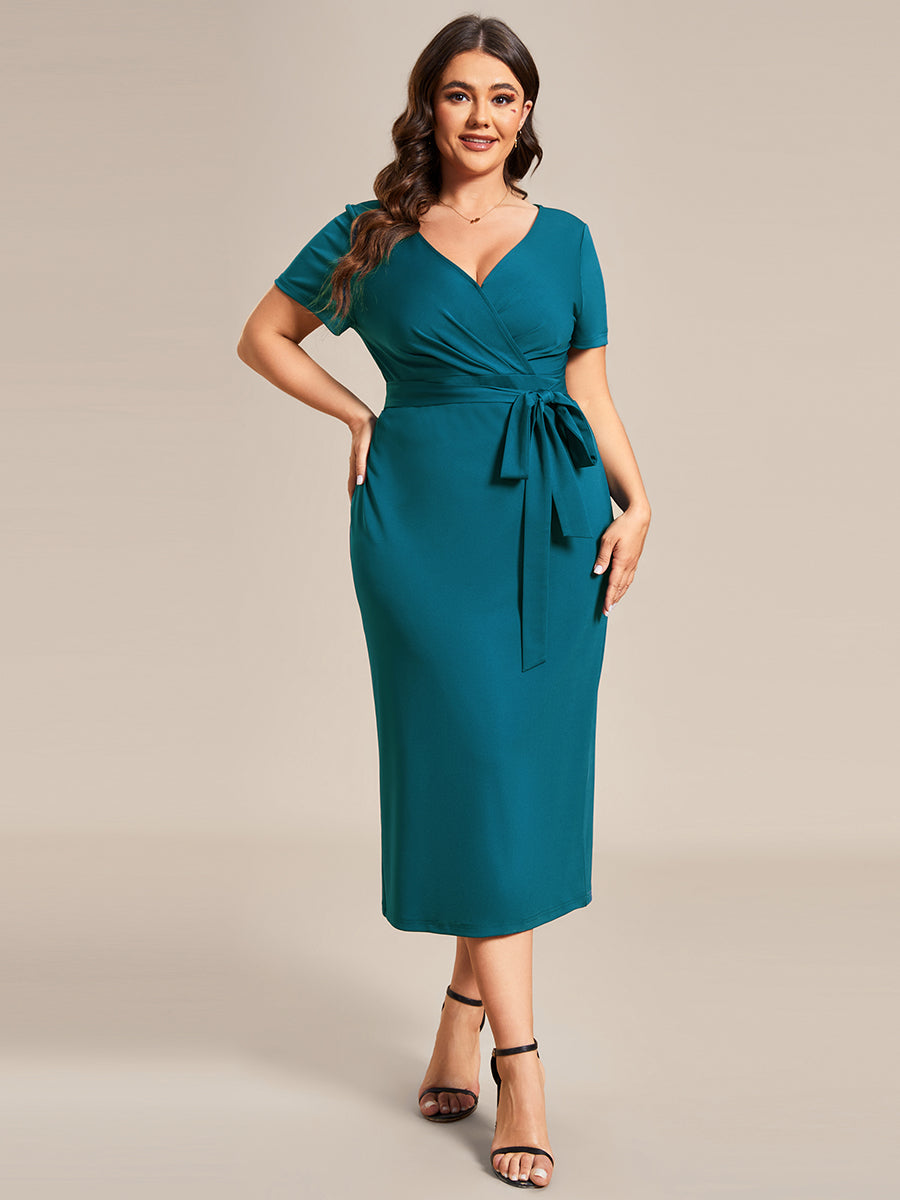 Teal color clearance plus size dresses