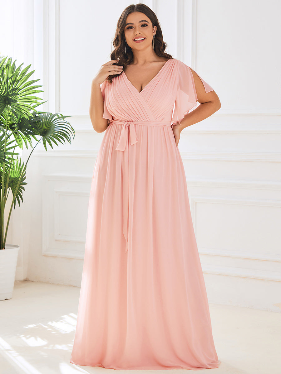 Plus size clearance pink bridesmaid dresses