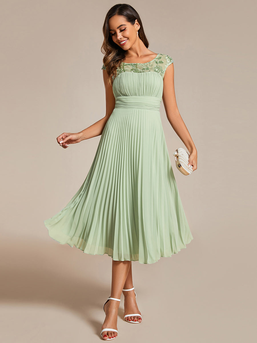 Green Mint Tea Length Dress