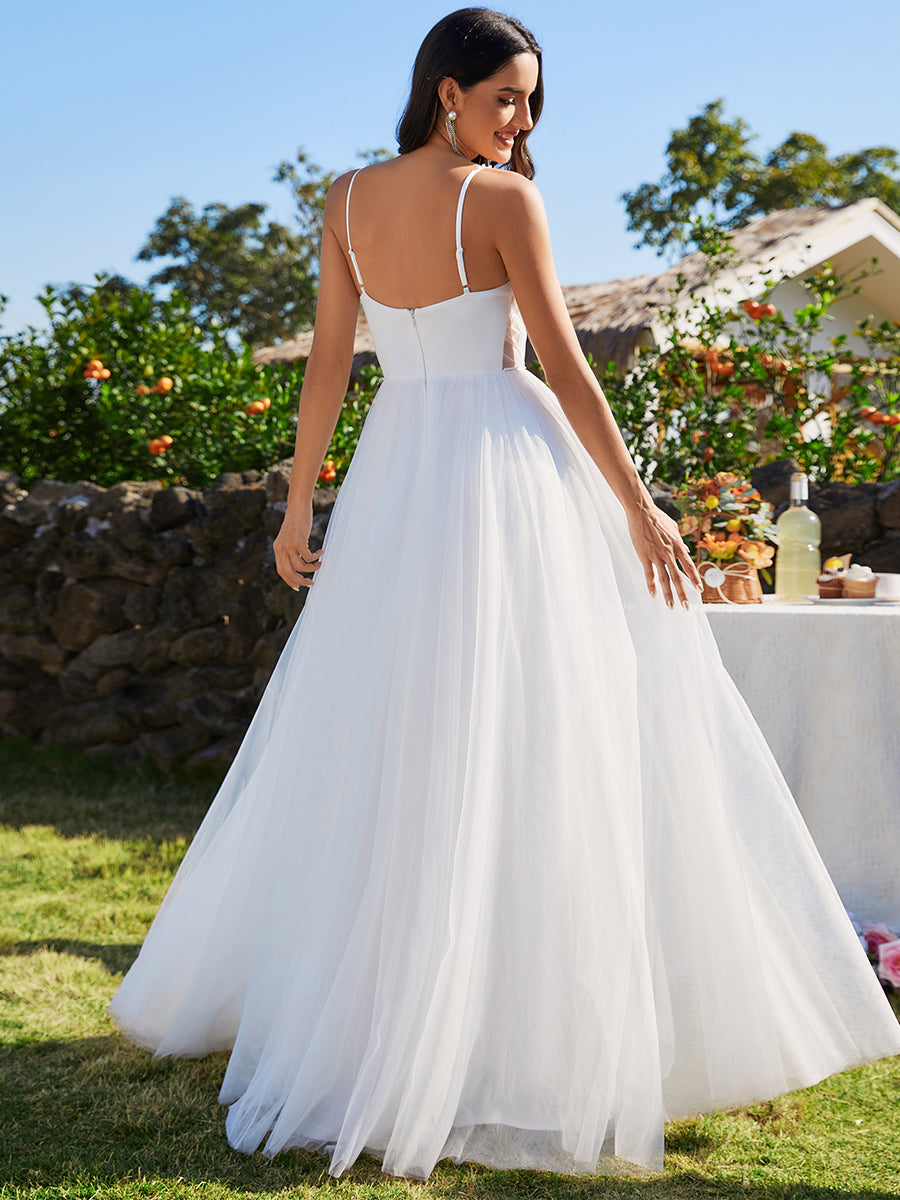 Tulle Strap Wedding Dress