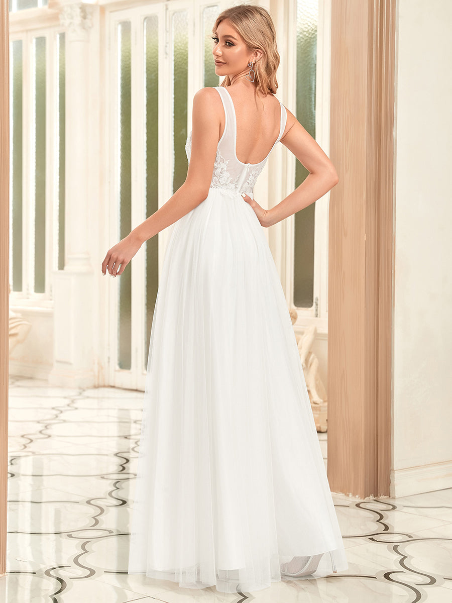 White floor length outlet dresses