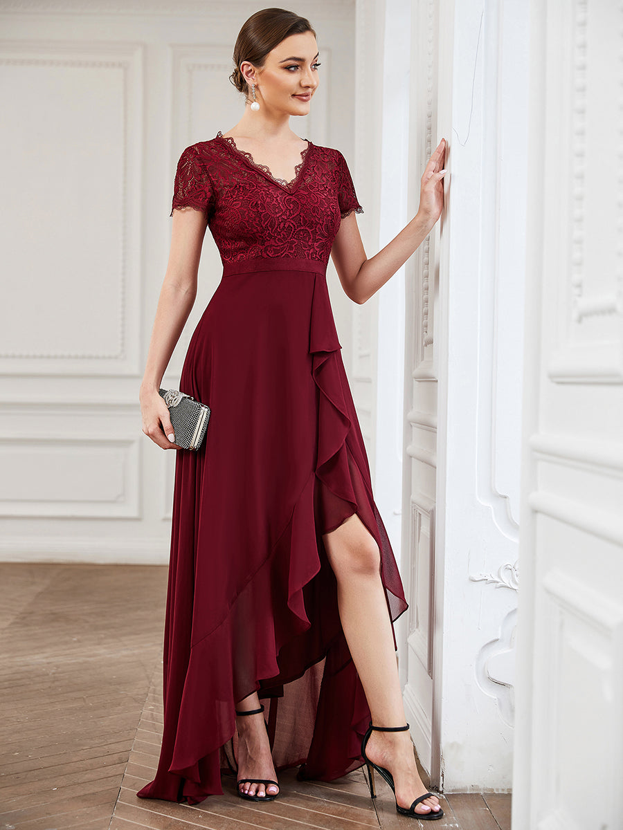 Asymmetrical bridesmaid outlet dresses