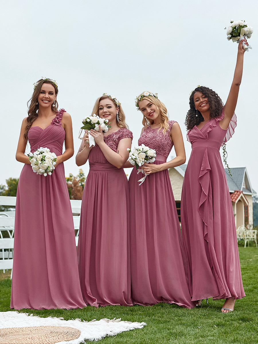 One Shoulder Chiffon Bridesmaid Dress Mori Lee