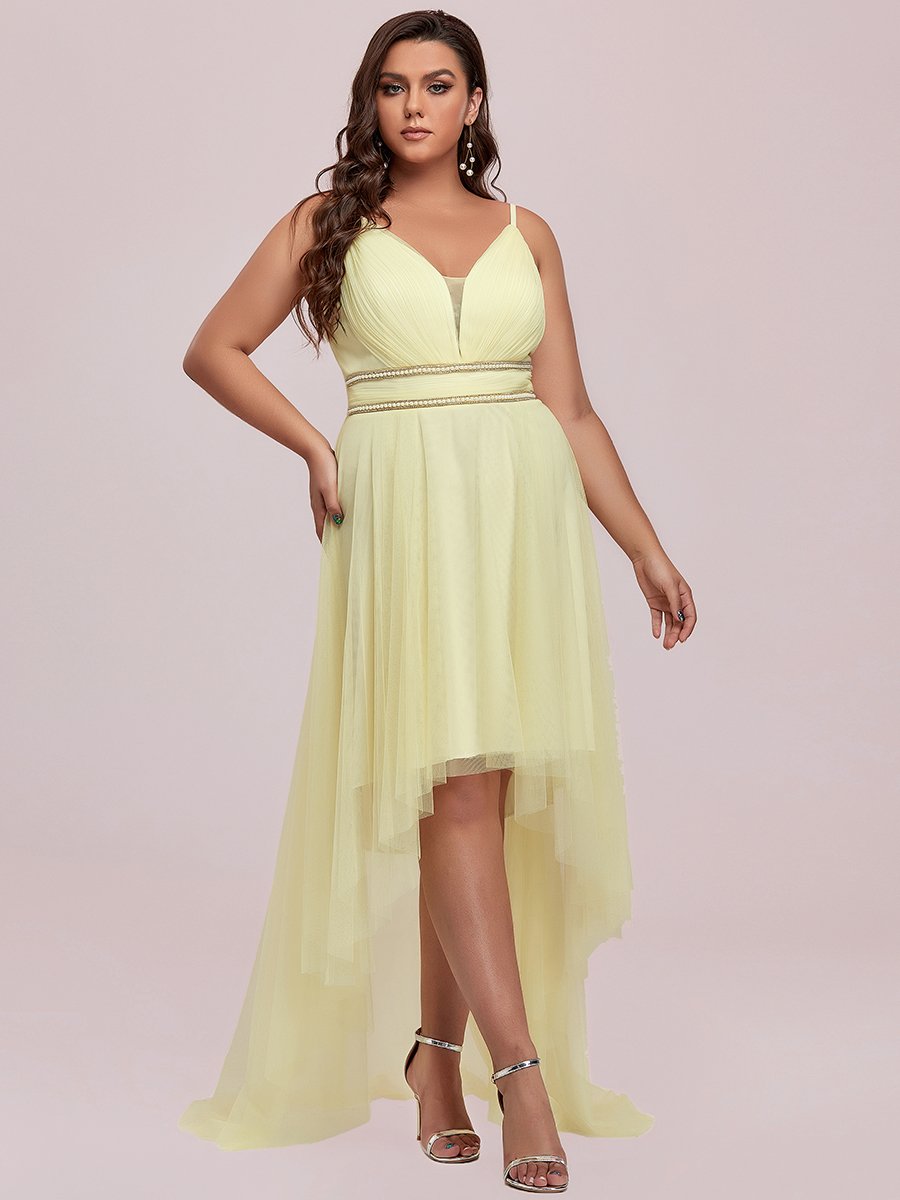 Pale yellow shop plus size dress