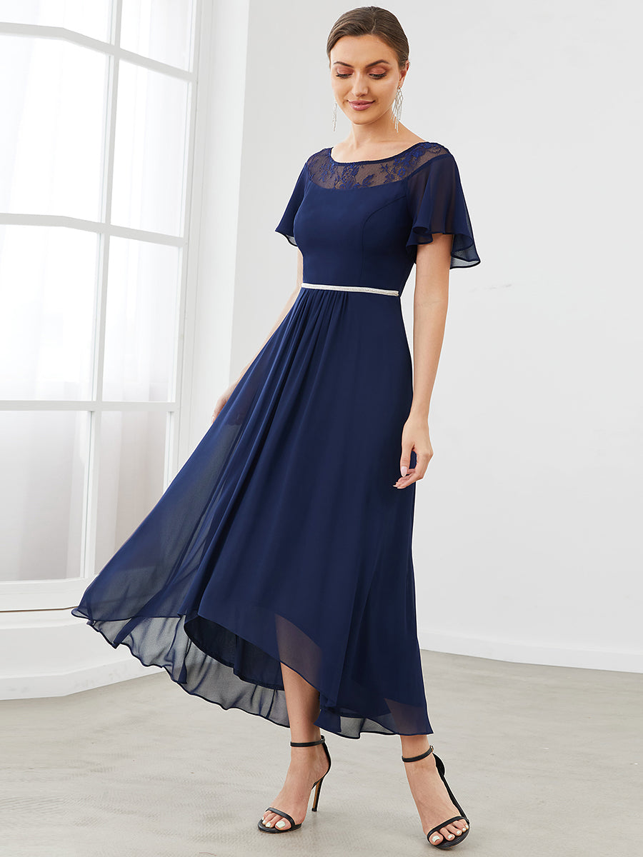 Navy blue casual dress with sleeves best sale