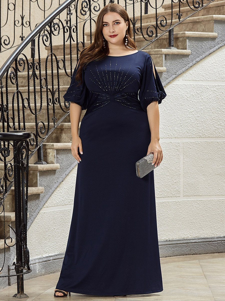 Navy blue formal plus size clearance dress