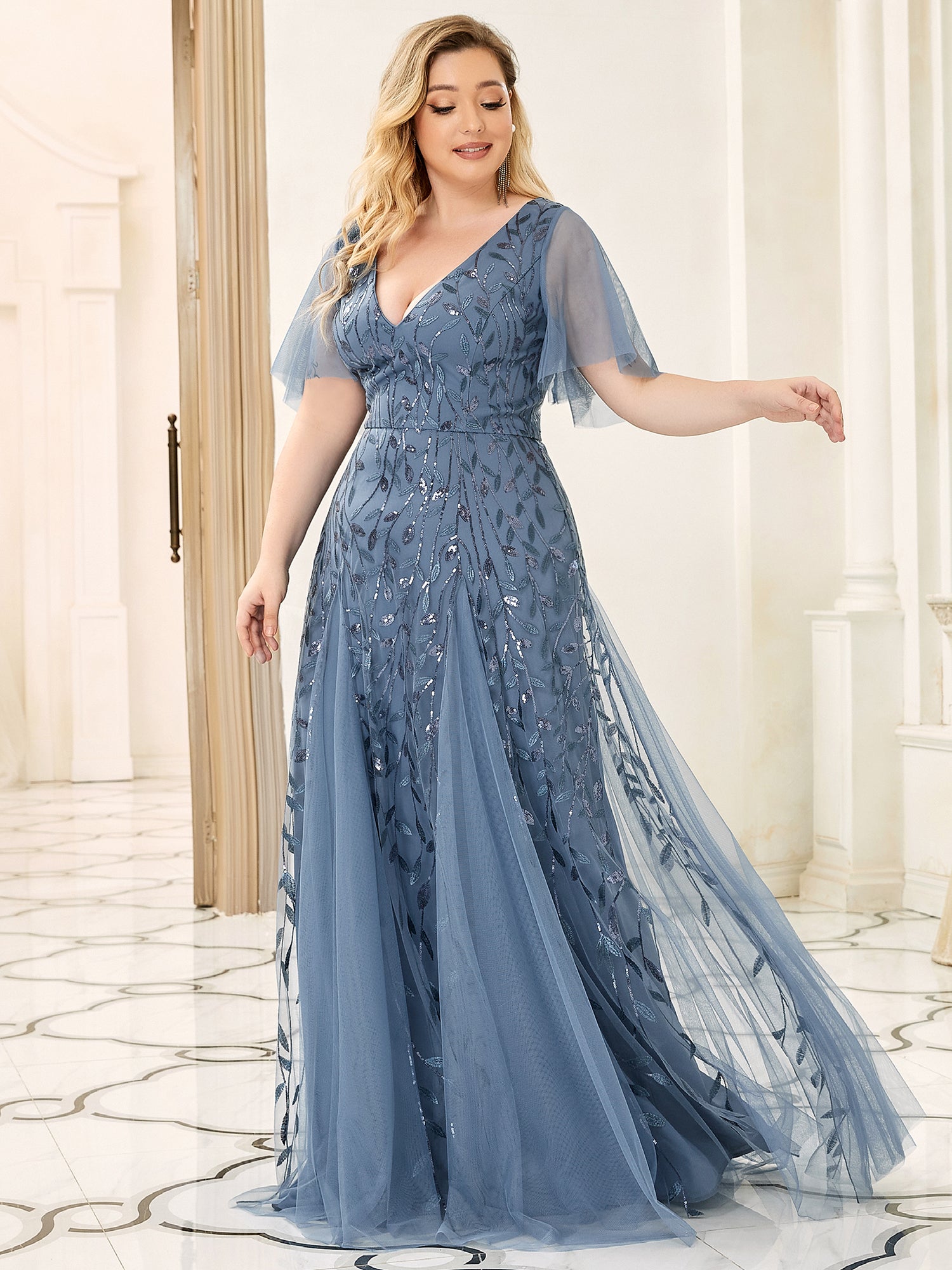 Plus size store short evening gowns