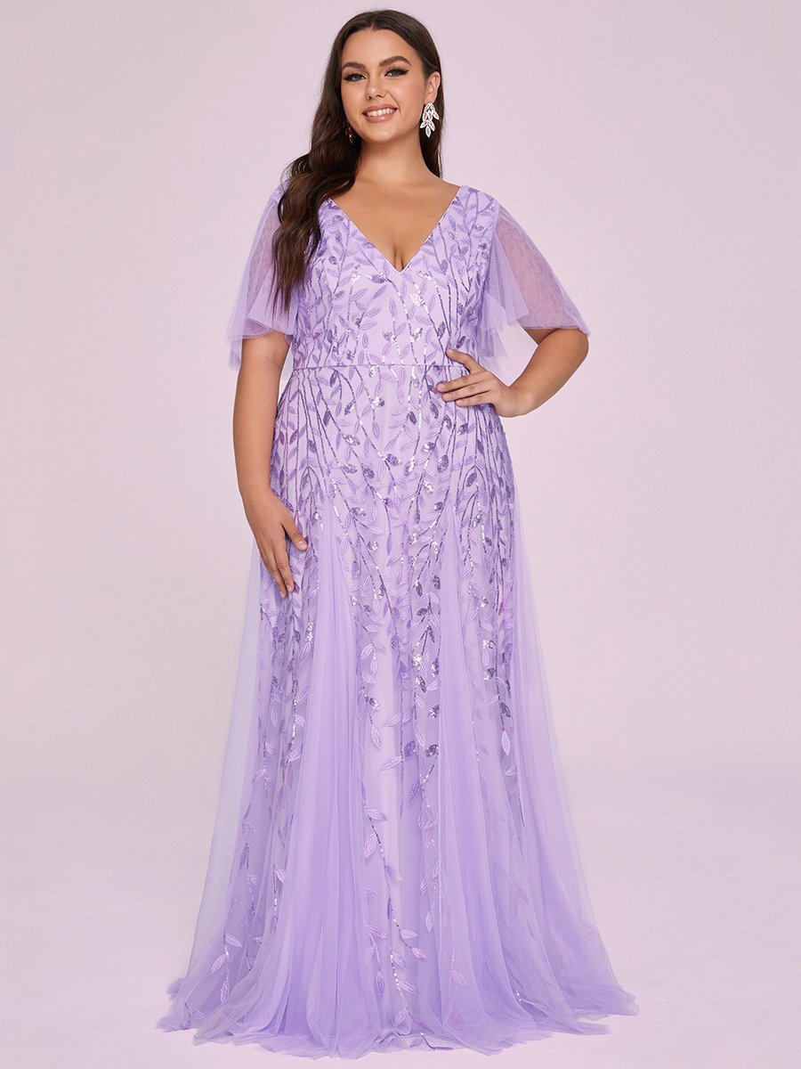 Lavender Plus Size Formal Dresses