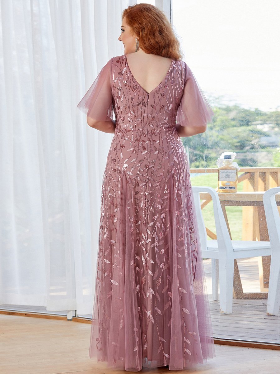 Rose gold mother of the bride on sale dress plus size