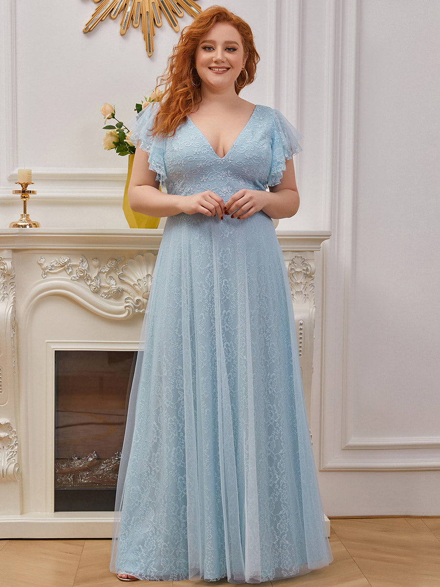 Light blue plus size hot sale dress