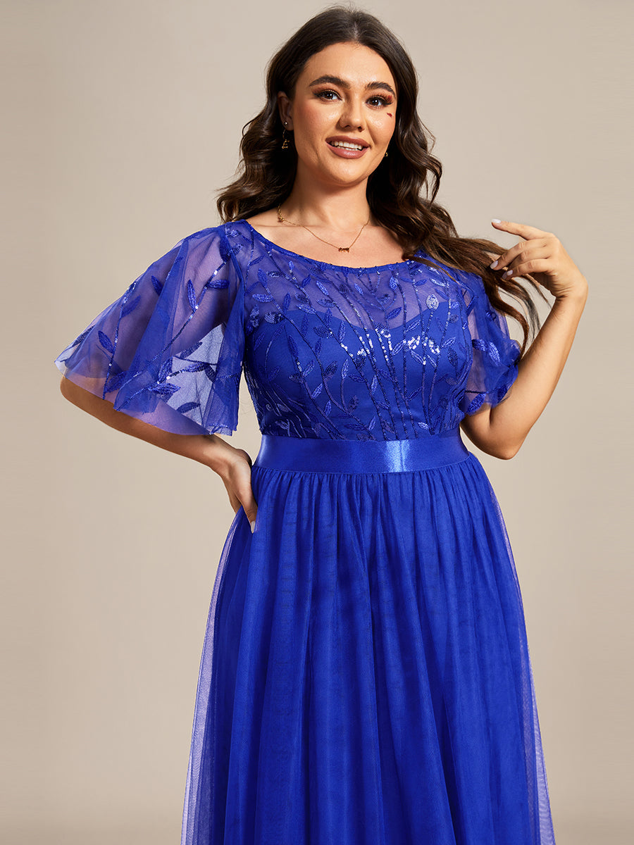 Sapphire Blue Plus Size Dresses