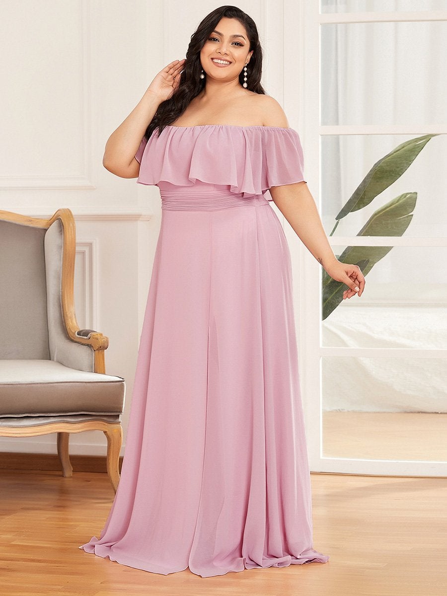 Mauve color plus size cheap dresses