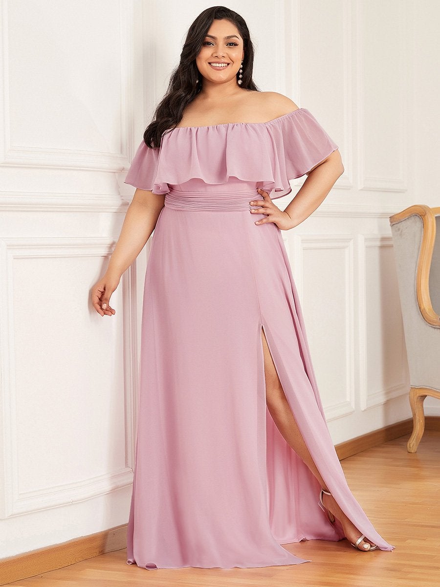 Mauve color dress plus size hotsell