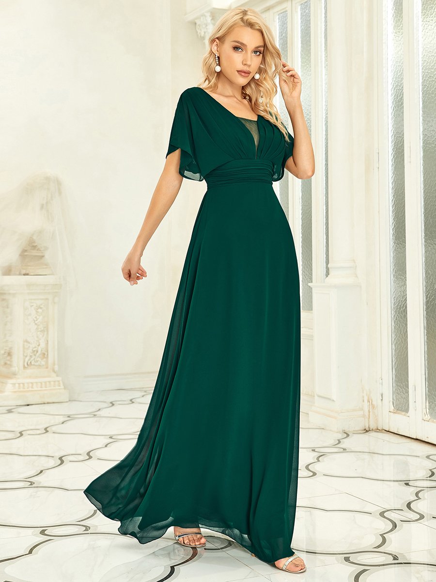 Emerald green 2025 maxi evening dress