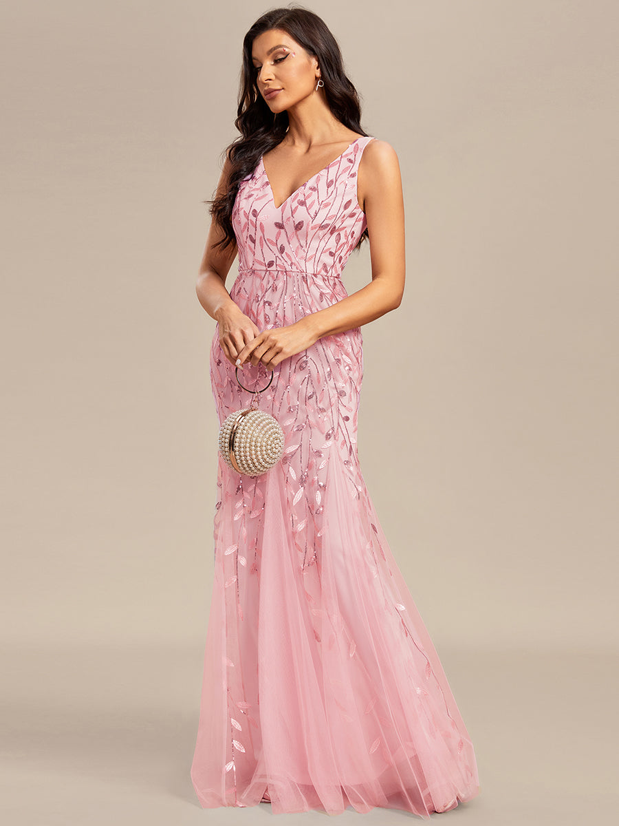 Blush Sequin Maxi Dress