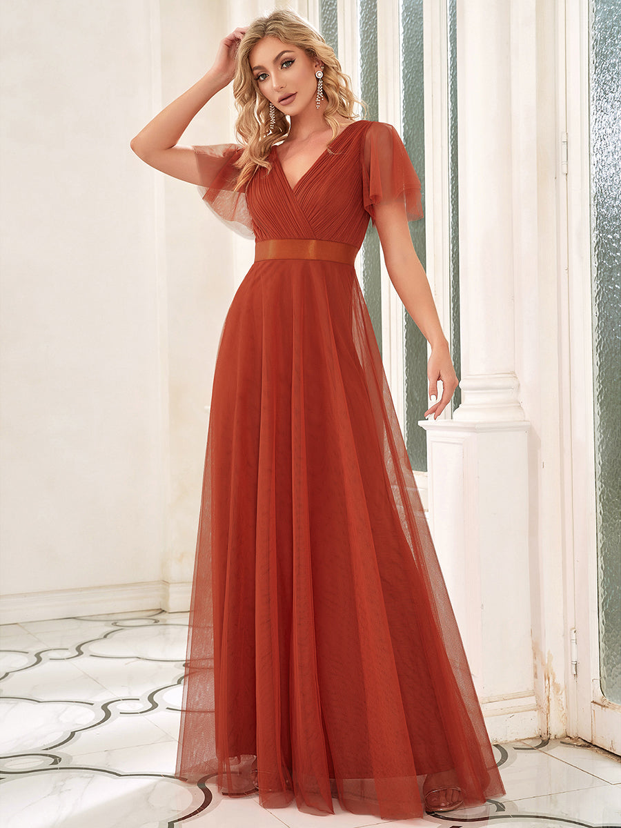 Floor-Length Tulle Bridesmaid Dresses