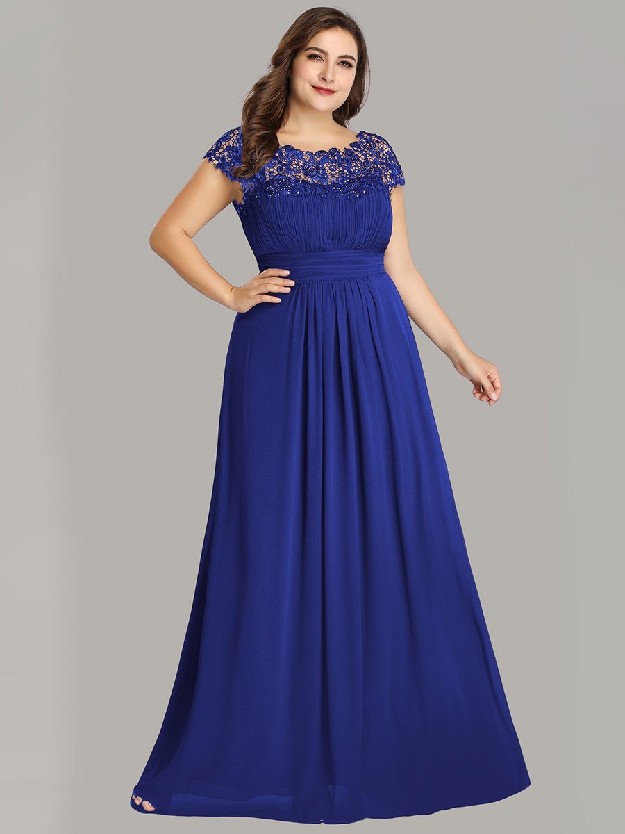 Sapphire Blue Plus Size Dresses