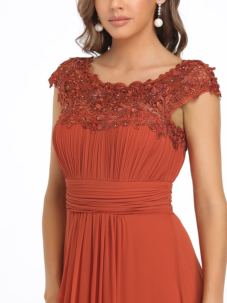 Burnt Orange Lace Dress